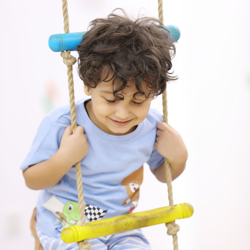 Child on swing